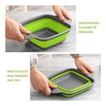 Silicone Square Plastic Folding Collapsible Durable Kitchen Sink Dish Rack